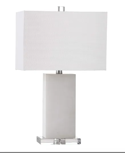 Square Marble Base Lamp with Acrylic