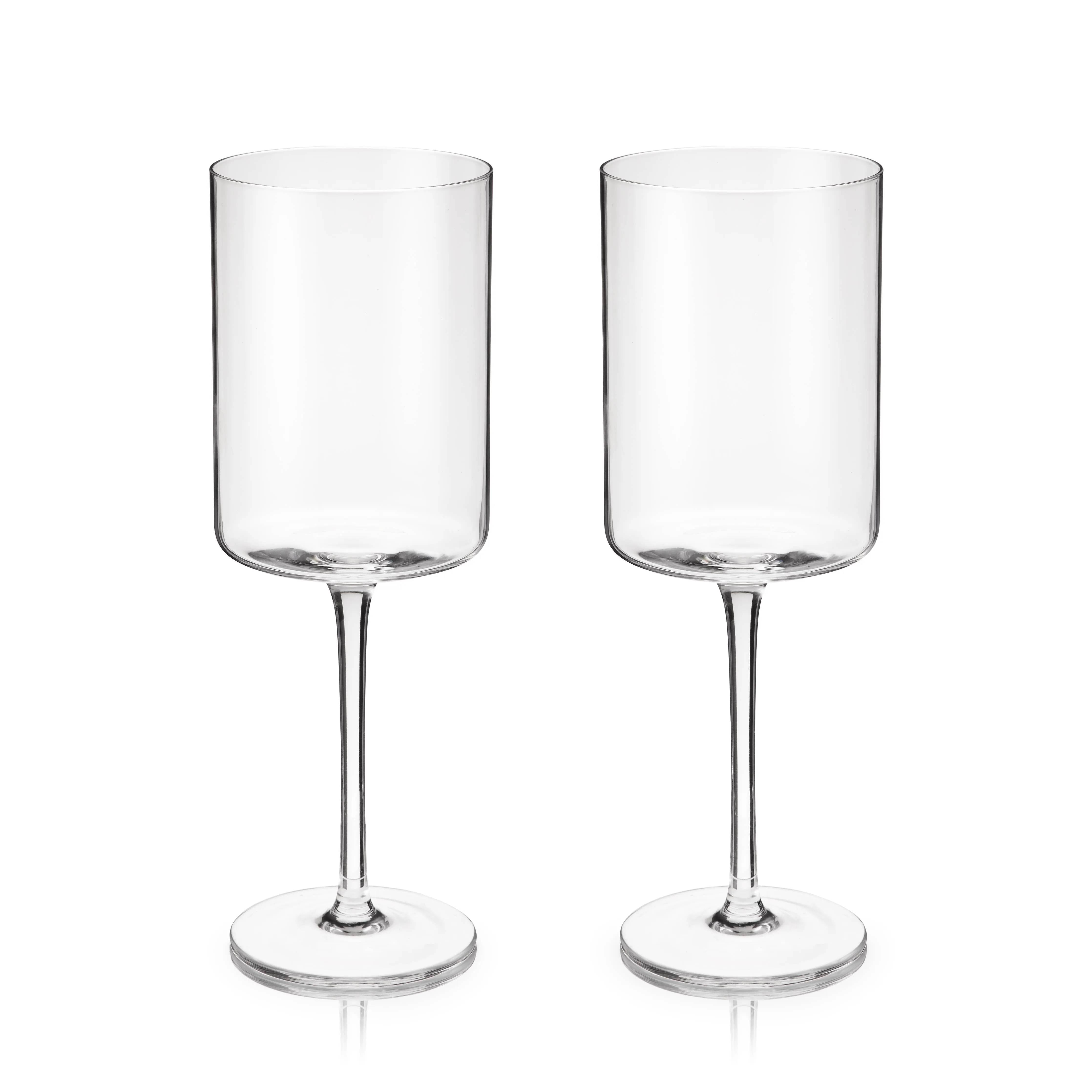 Square Silhouette Red Wine Glasses | Set of 2