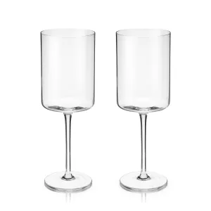 Square Silhouette Red Wine Glasses | Set of 2