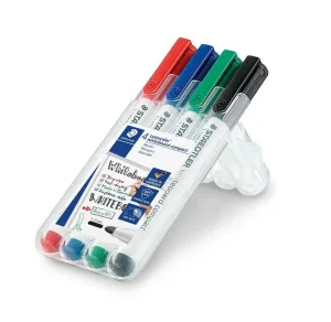Staedtler - Lumocolor Compact Whiteboard Marker - Box of 4 Assorted Colours