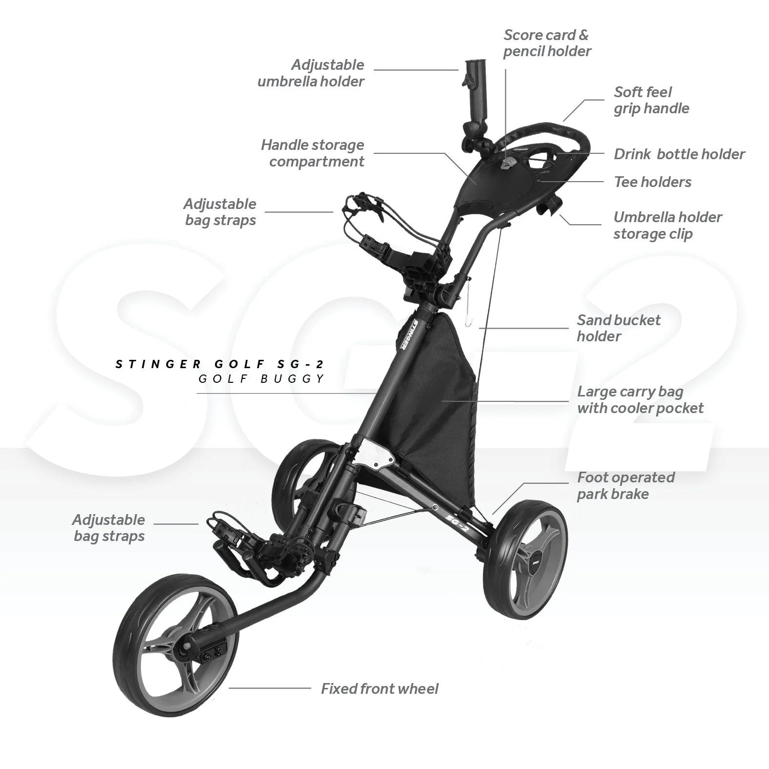 Stinger SG-2 Golf Push Buggy