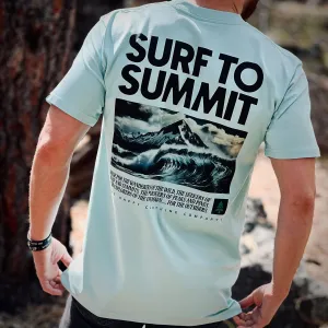 Surf To Summit Back Print 'Lifestyle Tee' | Premium Heavyweight |