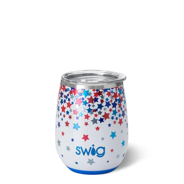 Swig Star Spangled Stemless Wine Cup 14oz