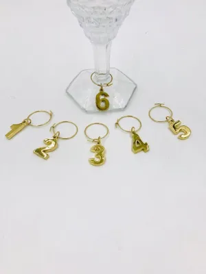 True Wine Glass Charms 14k Gold