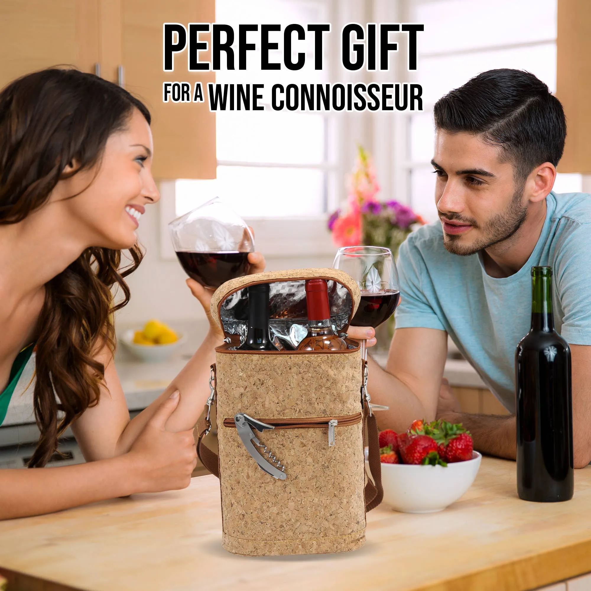 Two Bottle Insulated Wine Carrier