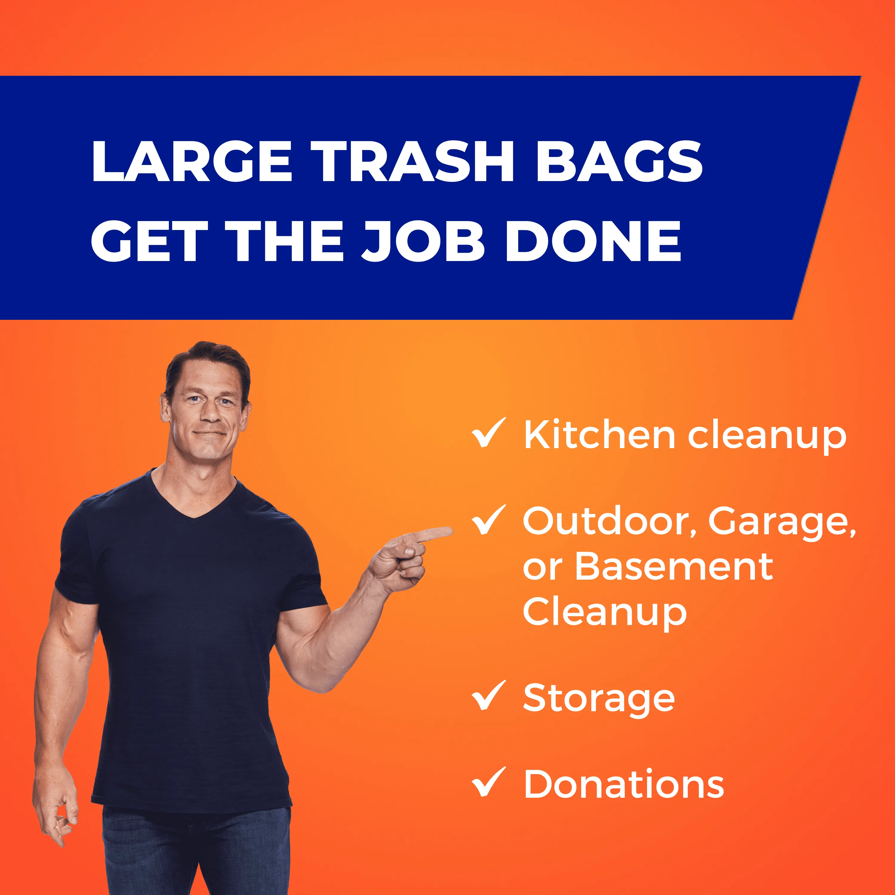 Ultra Strong Multipurpose Large Trash Bags, Black, 33 Gallon, 40 Count