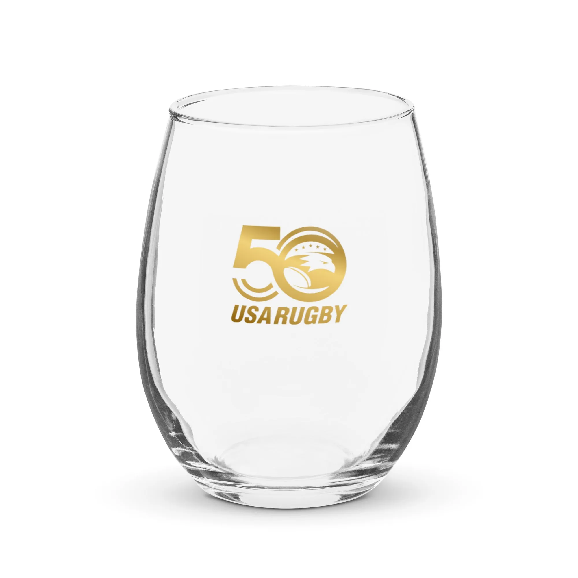 USA Rugby 50th Anniversary Stemless Wine Glass