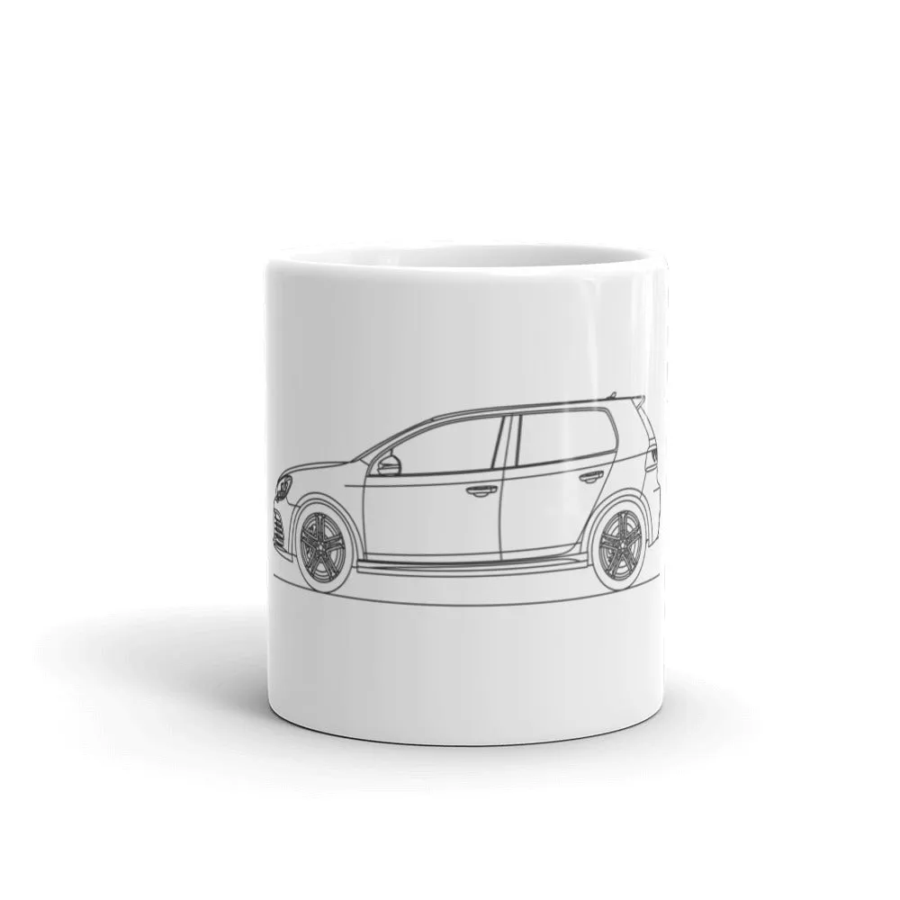 Volkswagen Golf R MK6 Silhouette Mug
