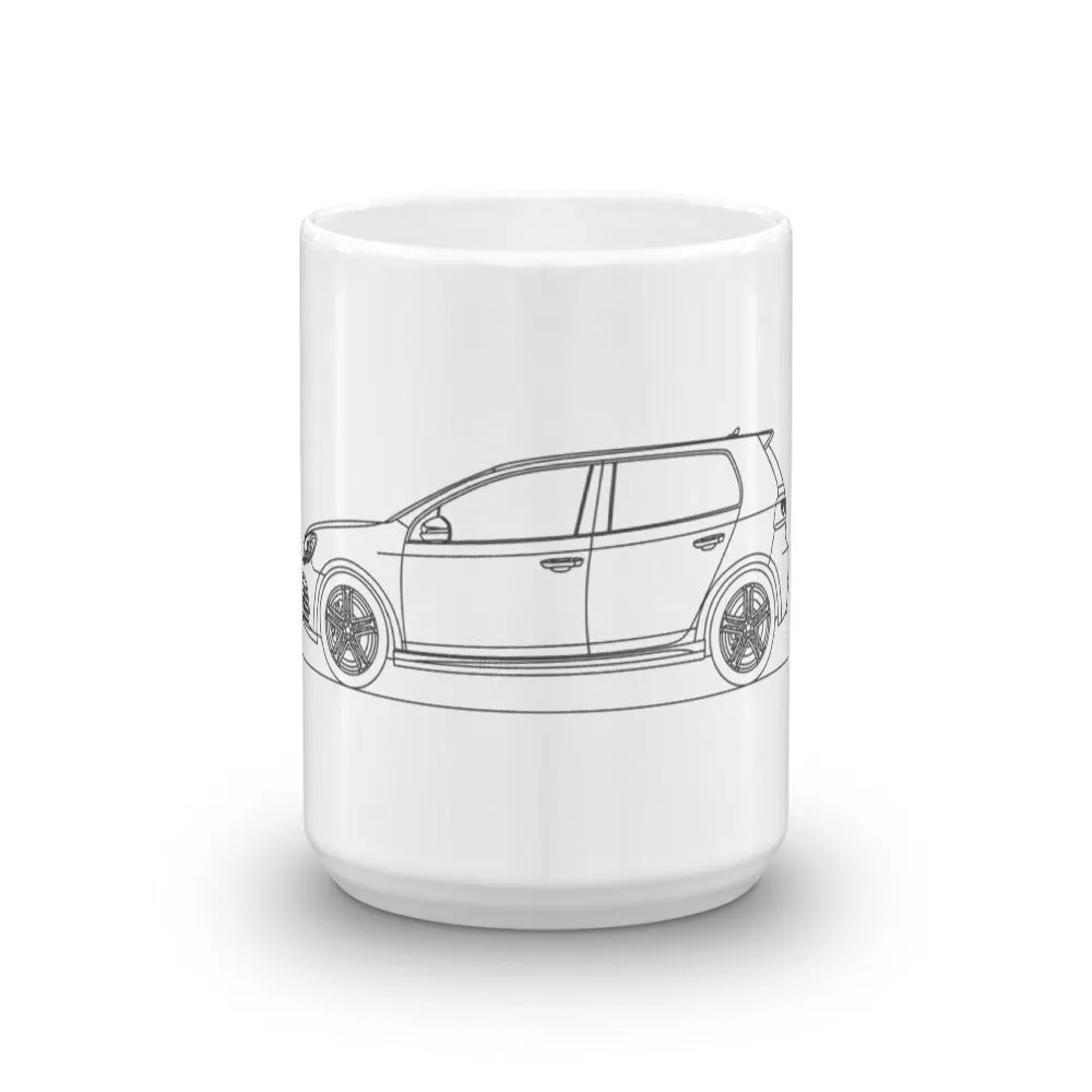 Volkswagen Golf R MK6 Silhouette Mug