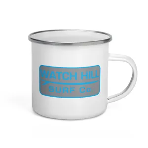 Watch Hill 'Surf Co.' Enamel Mug (Cyan/Grey)