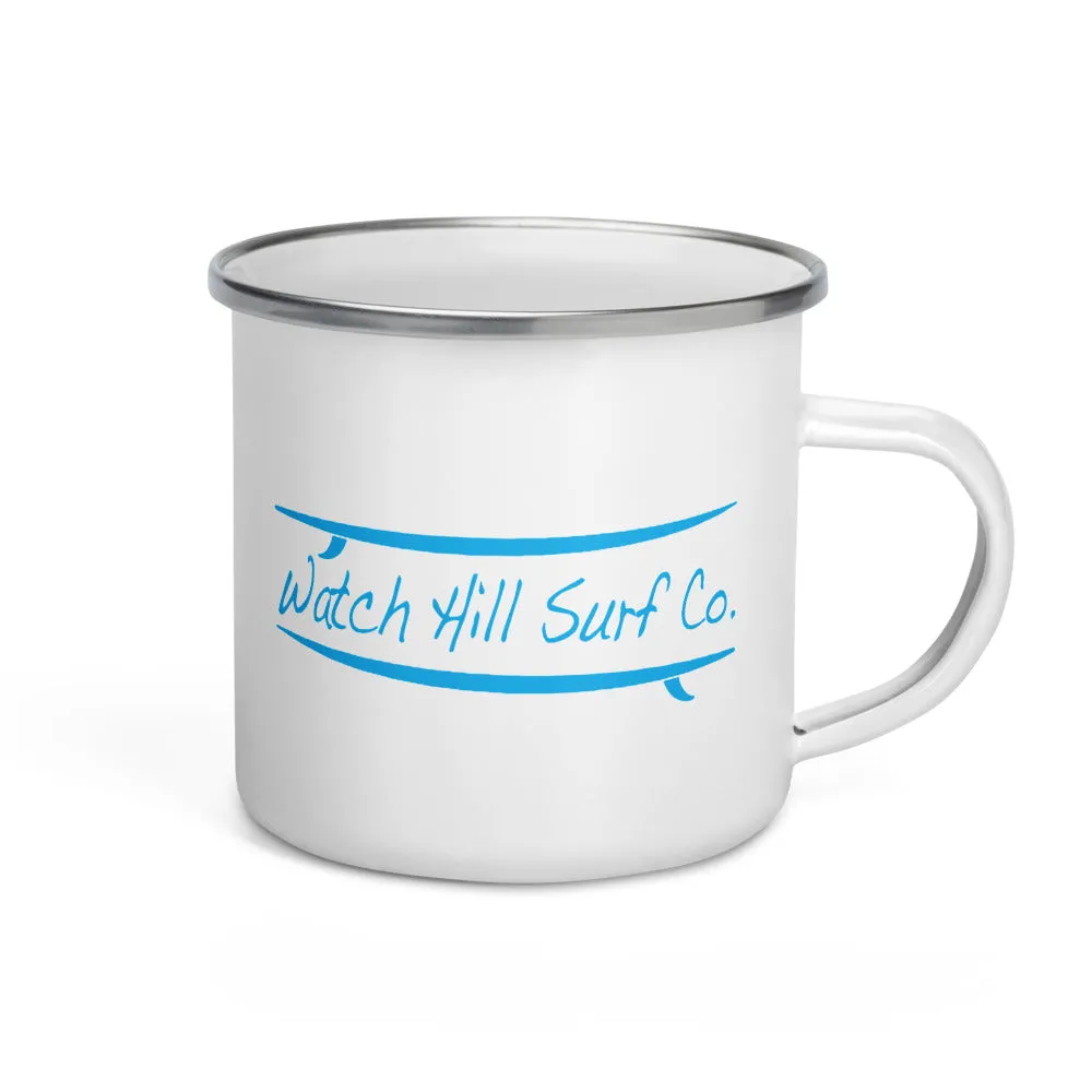 Watch Hill Surf Co. 'Parallel Boards' Enamel Mug (Cyan)