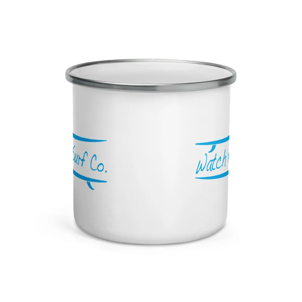 Watch Hill Surf Co. 'Parallel Boards' Enamel Mug (Cyan)