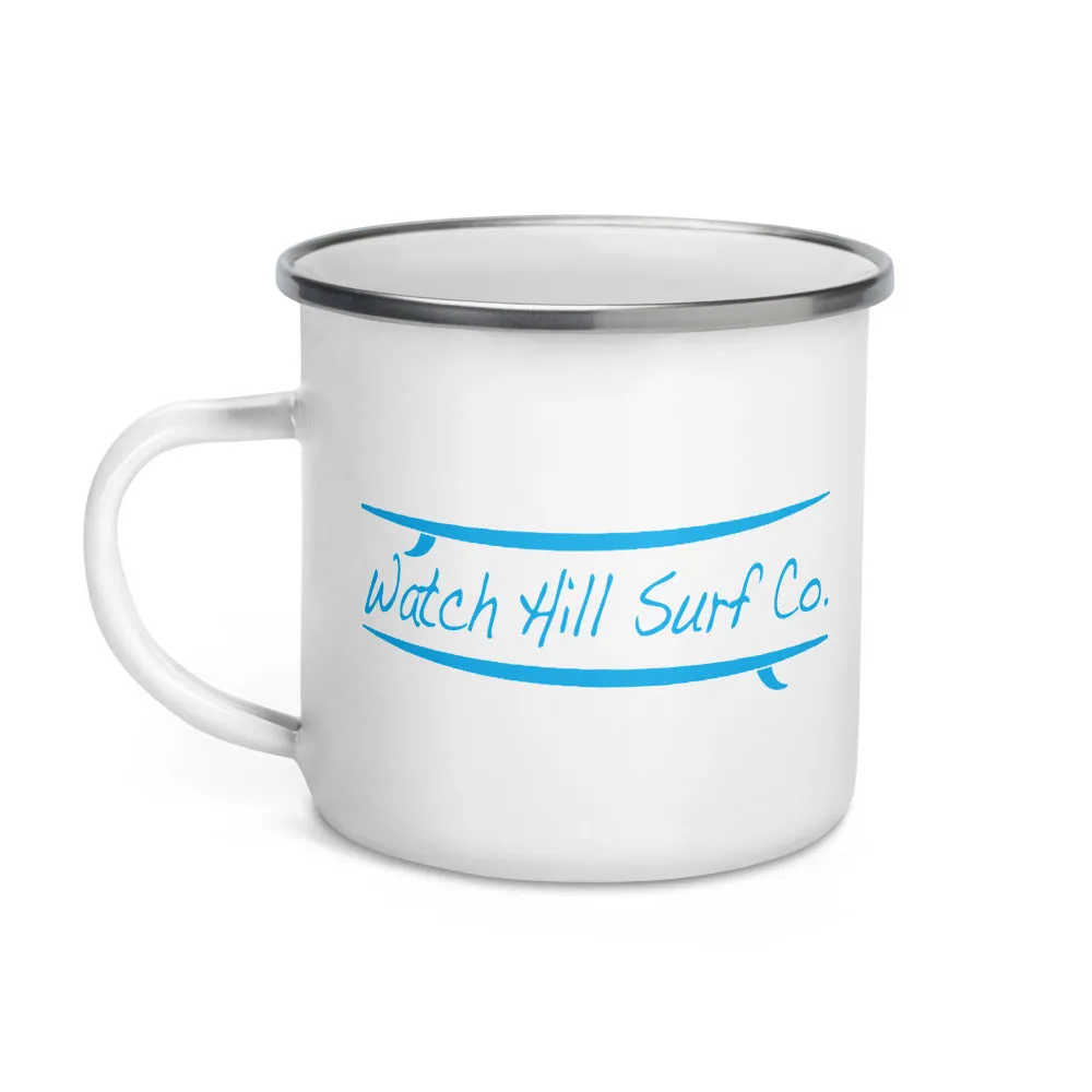 Watch Hill Surf Co. 'Parallel Boards' Enamel Mug (Cyan)