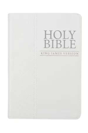 White Faux Leather KJV Compact Bible