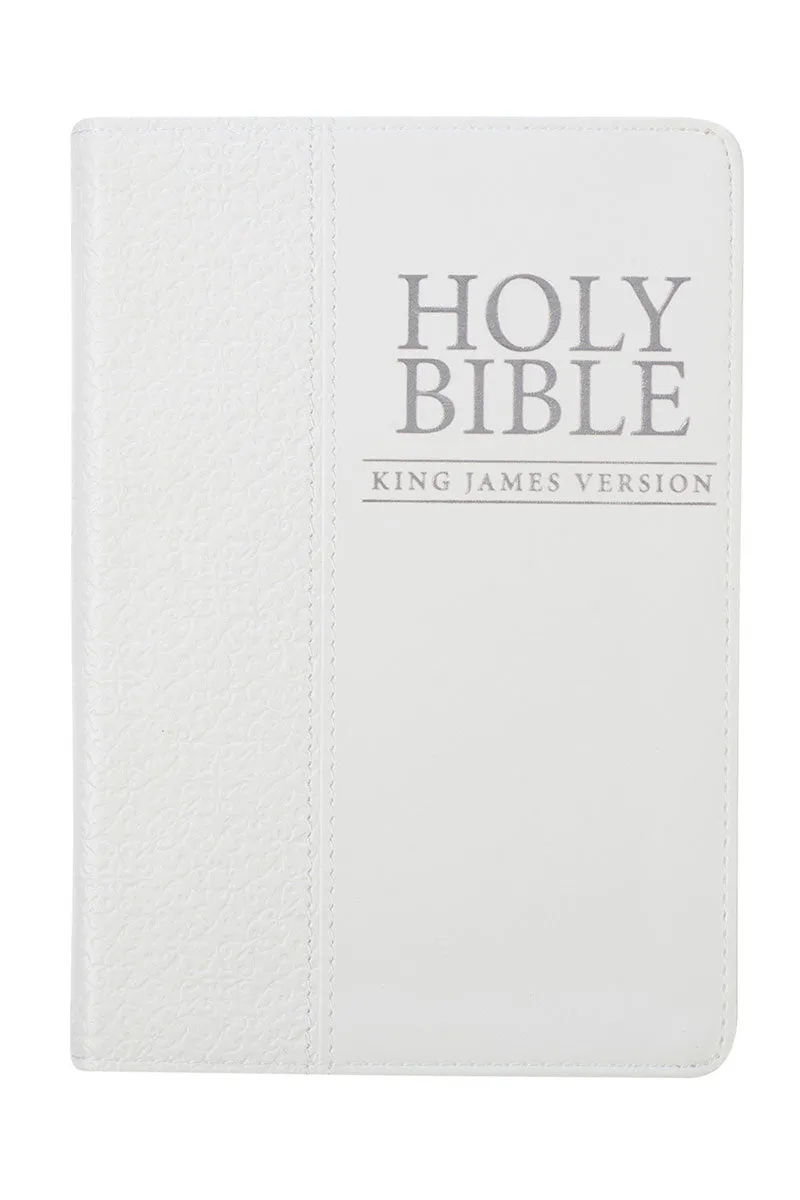 White Faux Leather KJV Compact Bible