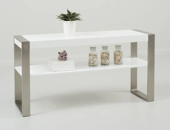 White High Gloss Console Table