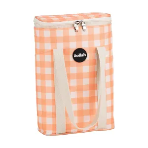 Wine Cooler Bag Apricot Check