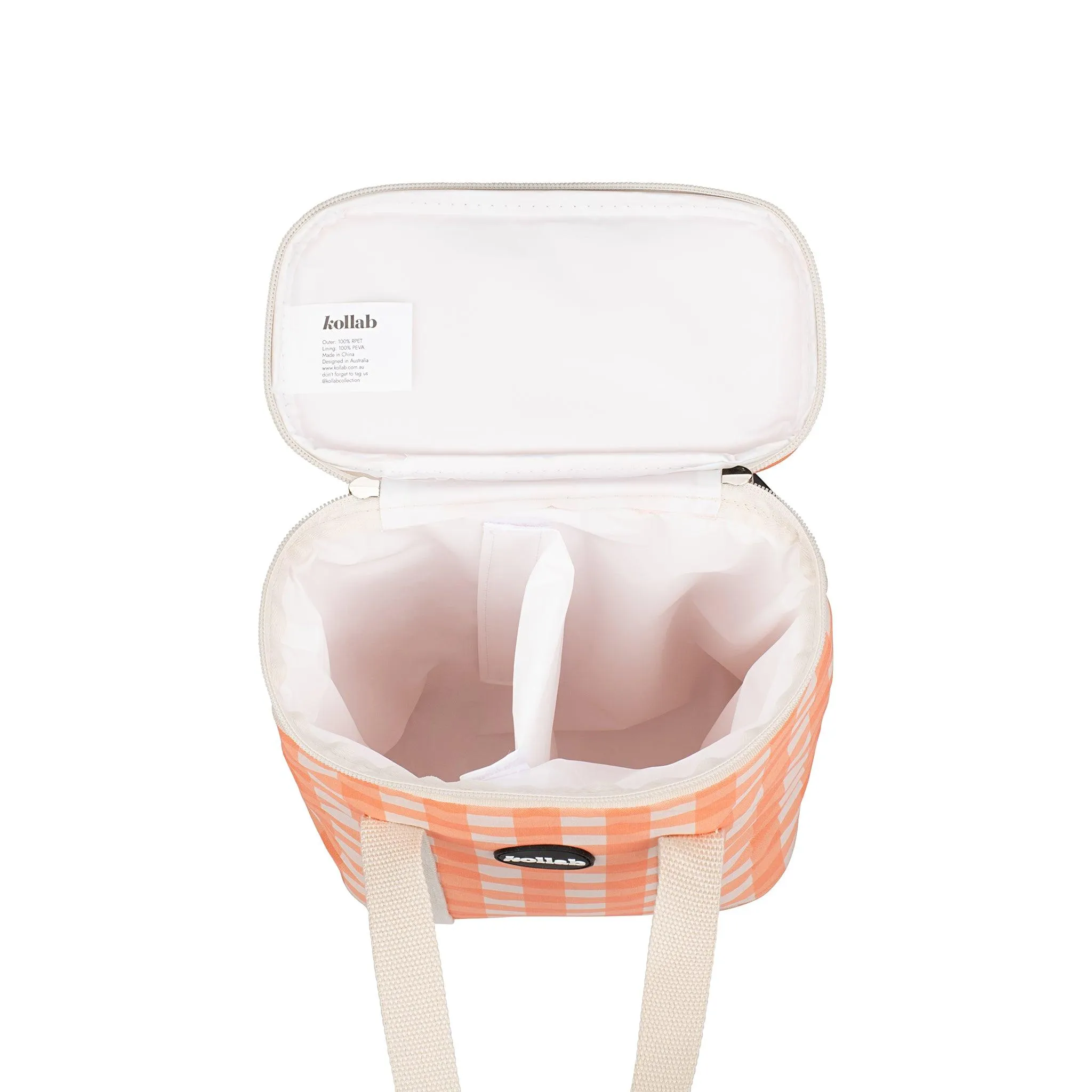 Wine Cooler Bag Apricot Check