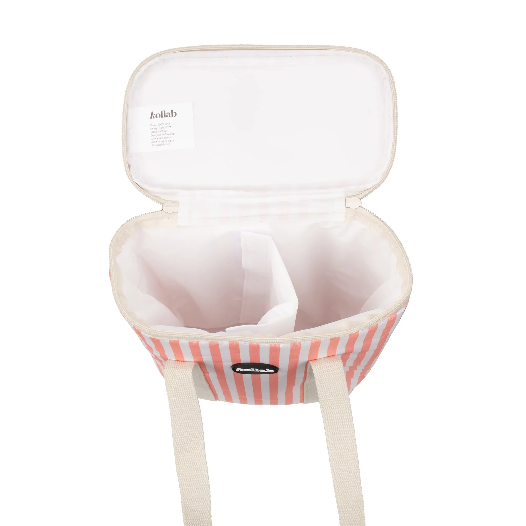 Wine Cooler Bag Coral Stripe