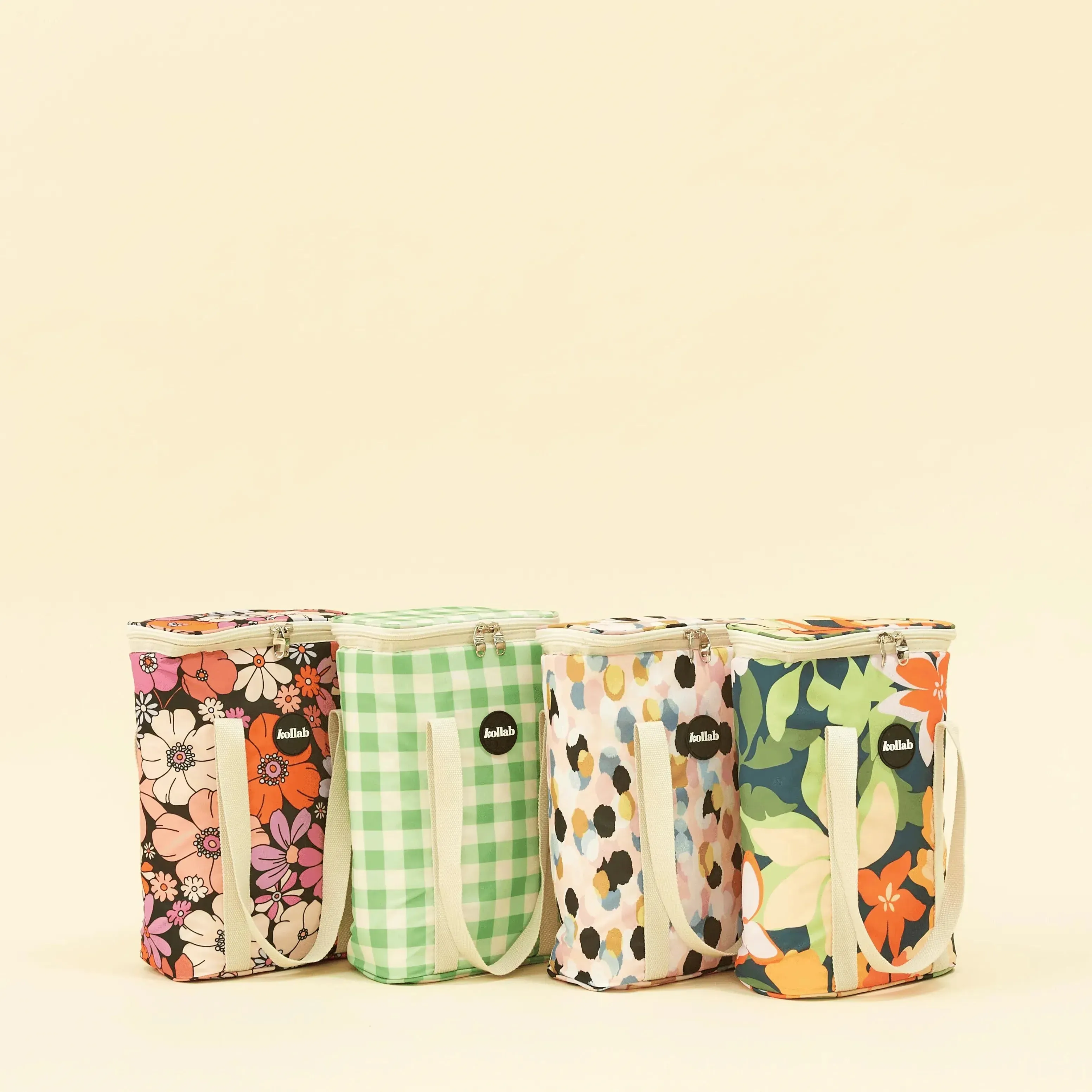 Wine Cooler Bag Kelly Green Check