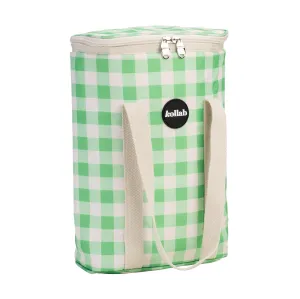Wine Cooler Bag Kelly Green Check