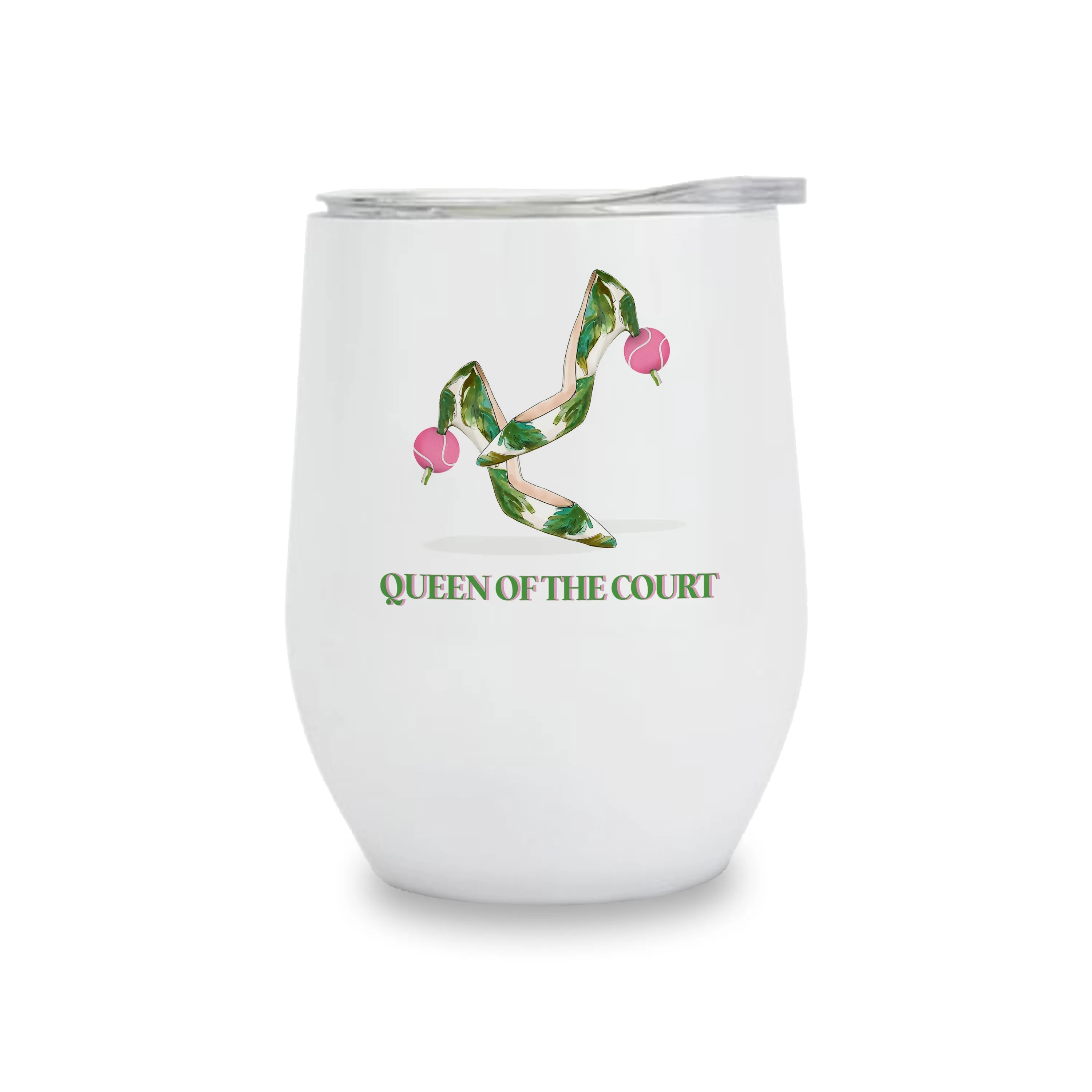 Wine Tumblers - Queen of the Court - Tennis