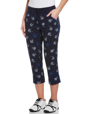 Womens TrueSculpt™ Linear Floral Print Capri Pant