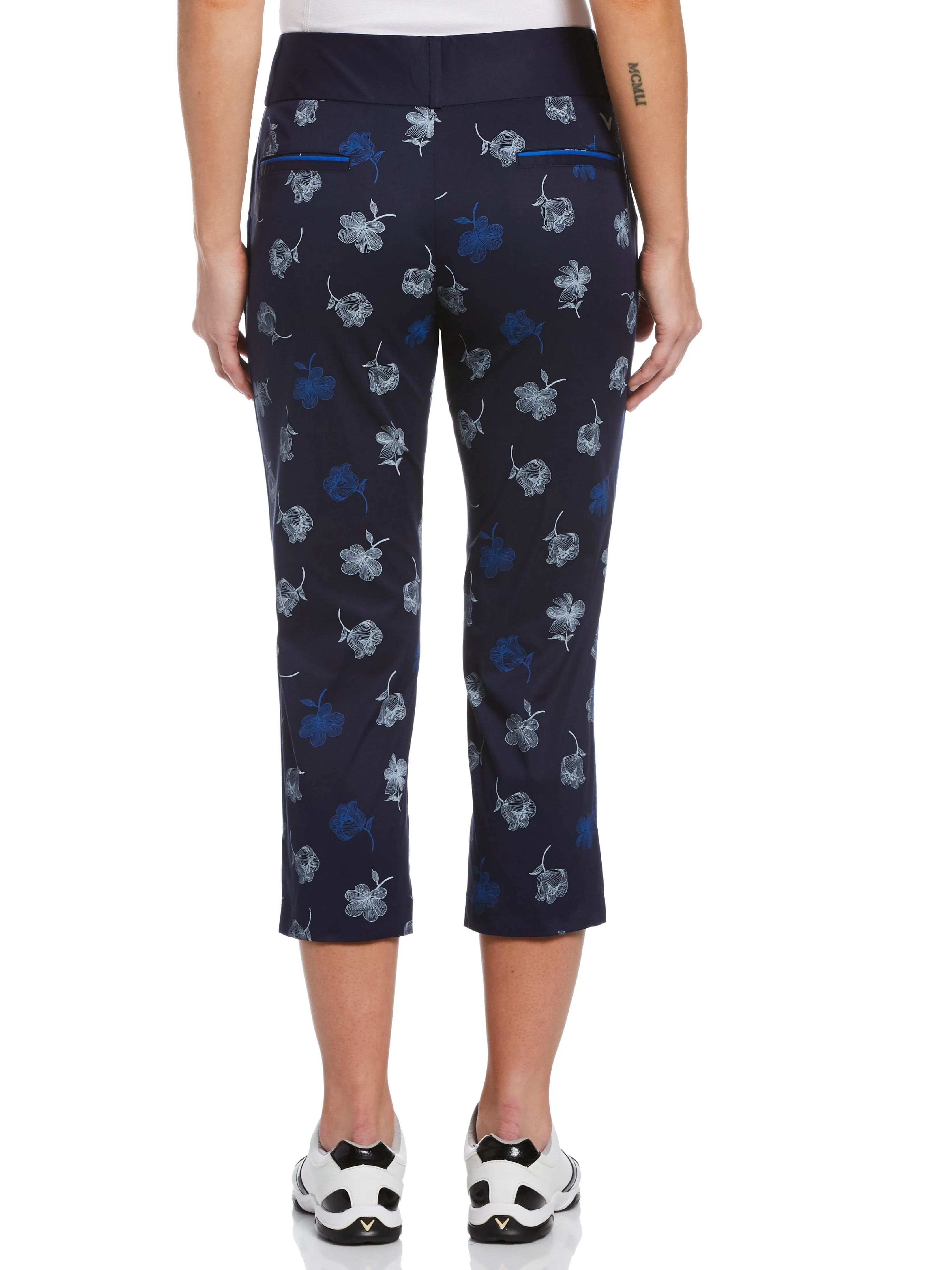 Womens TrueSculpt™ Linear Floral Print Capri Pant