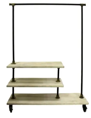 Wood & Iron Rolling Hall Tree
